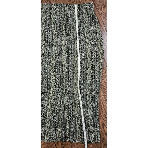Vtg 90s Y2K Contempo Casuals Green Women's Long Skirt Size 11 Faux Wrap - Picture 6 of 9